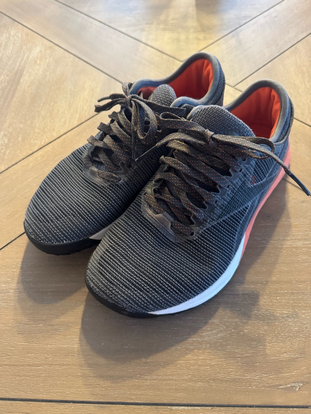 Reebok CrossFit Running Shoes - Grey with Orange and White Accents - Picture 1 of 11